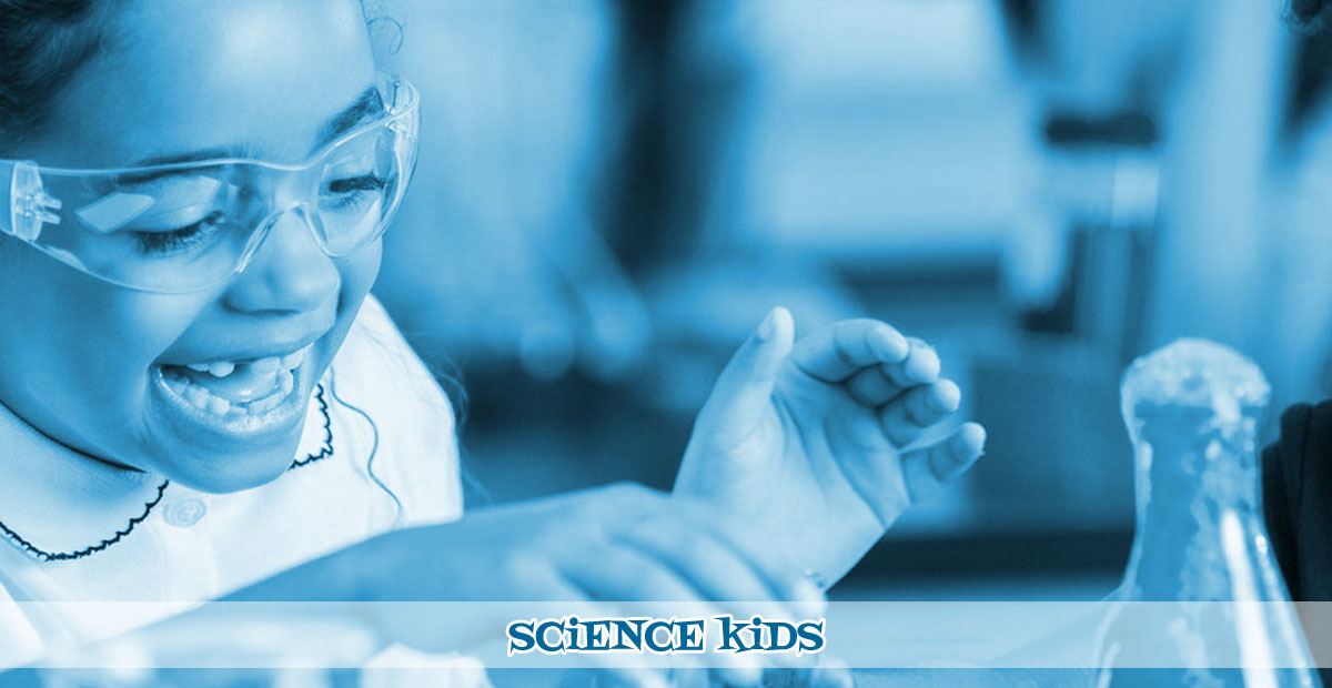 A young child having fun at the science birthday party
